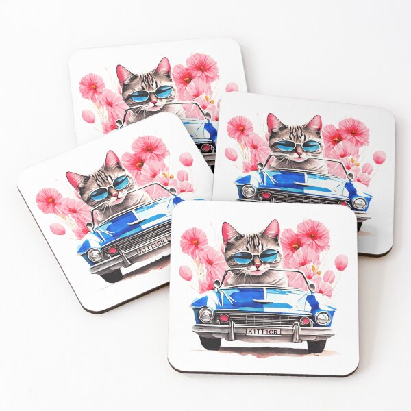Item preview, Funny Cool Cat Driving his Classic Car designed and sold by Diane Gotti.