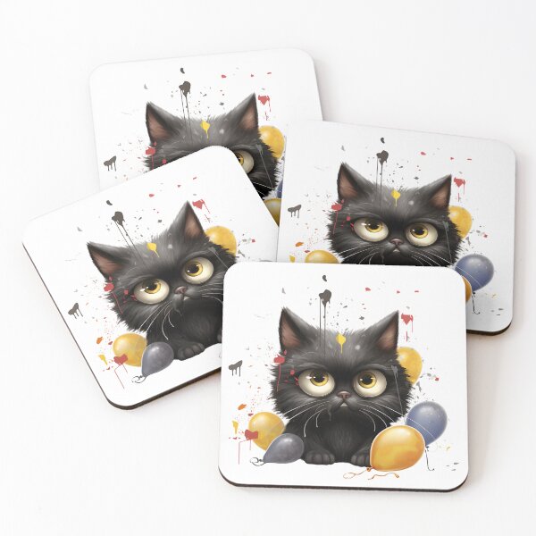 Item preview, Purrfectly Mischievous Black Cat Balloon Bonanza! designed and sold by dcohea.
