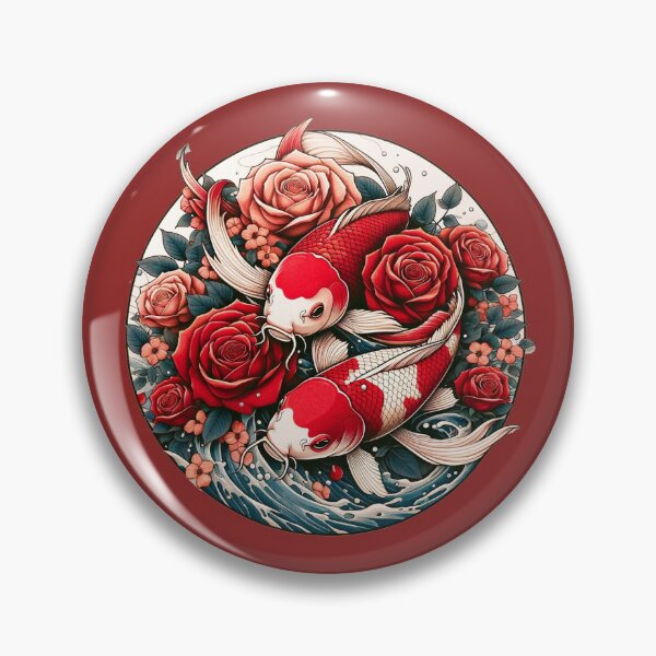 Item preview, Koi and Roses designed and sold by FrictionMaxxing.