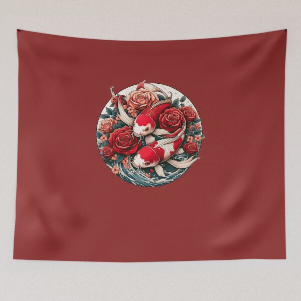 Item preview, Koi and Roses designed and sold by FrictionMaxxing.