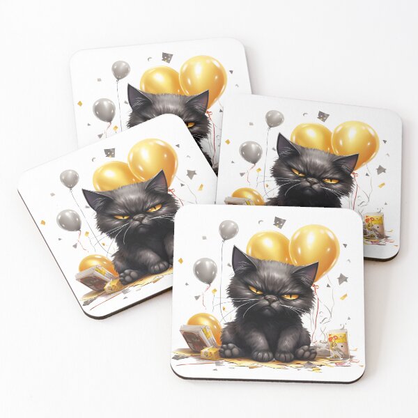 Item preview, Purrfectly Mischievous Black Cat Balloon Bonanza! designed and sold by dcohea.
