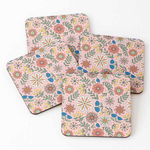 Item preview, Graphic Flower Power Pattern - Pink designed and sold by sustainablyjill.