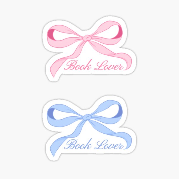 Artikel-Vorschau von book lover pink and blue bow coquette pack, designt und verkauft von catdiasart.