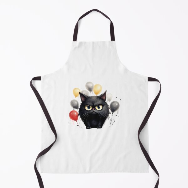 Item preview, Grumpy Funny and Purrfectly Mischievous Black Cat Balloon Bonanza! designed and sold by dcohea.