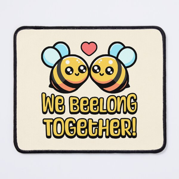 Item preview, We Beelong Together! Cute Bumble Bee Pun Cartoon designed and sold by PMCreative.