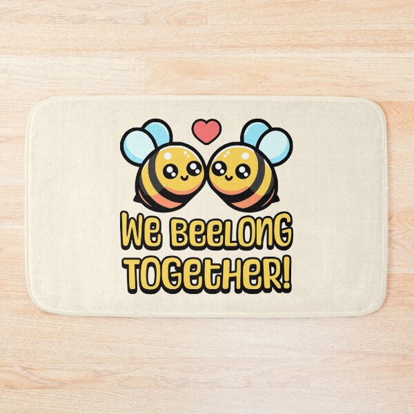 Item preview, We Beelong Together! Cute Bumble Bee Pun Cartoon designed and sold by PMCreative.