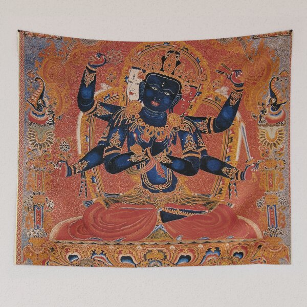 Item preview, Mandala 191 Guhyasamaja Buddhist Deity Akshobhyavajra 1400s designed and sold by GuyBlank.