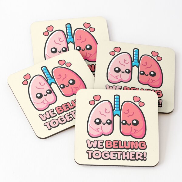 Item preview, We Belung Together! Cute Lung Pun designed and sold by PMCreative.