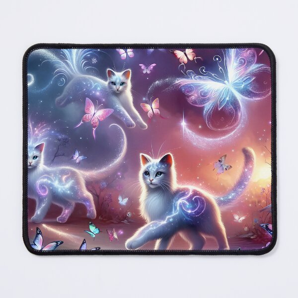 Item preview, "Zodiacal Flutter: Scorpio Cats and Butterflies" designed and sold by MindVibe.