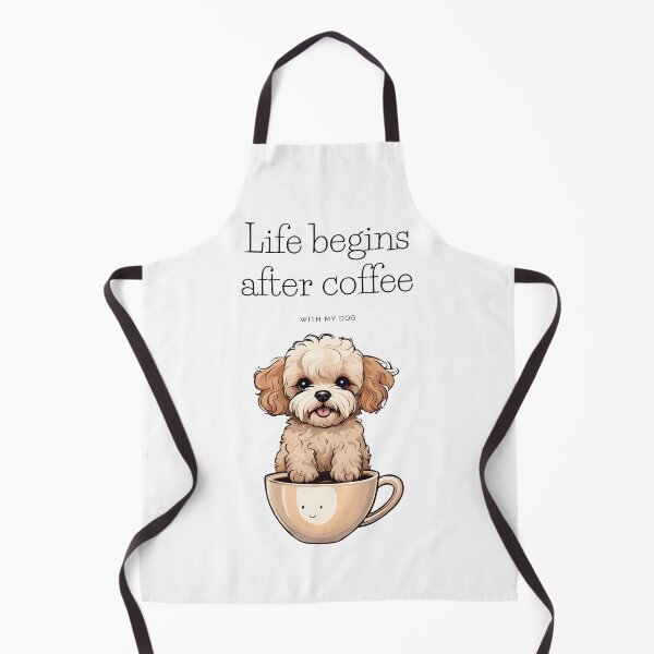 Item preview, Life begins after coffee with my dog maltipoo lover owner mom dad vintage designed and sold by SoulfulT.