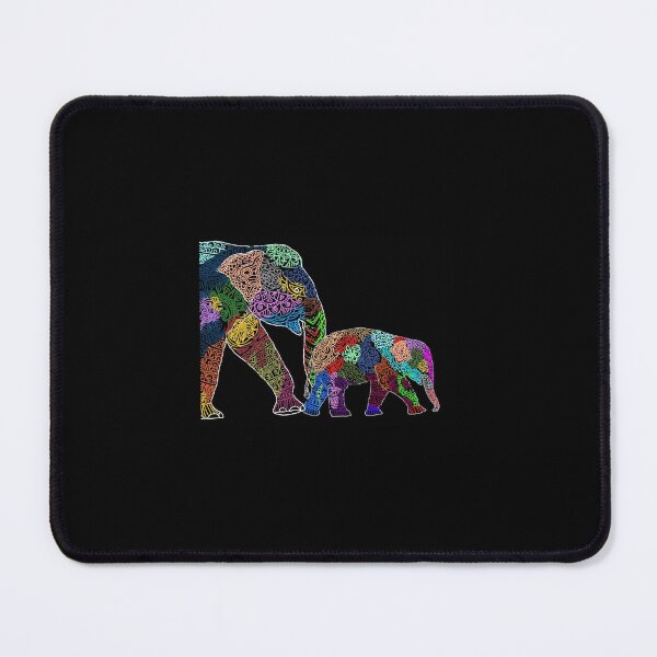 Item preview, Elephant with calf (Rough Colour Mandala) designed and sold by Iyalbu.
