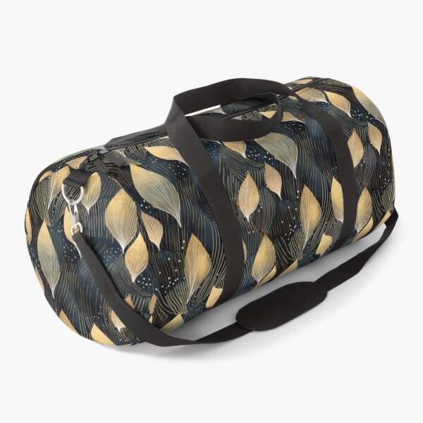 Item preview, Abstract pattern with leaves in golden and dark blue tones. Linart with foliage in golden paint. Luxury style. designed and sold by SculpterioShop.