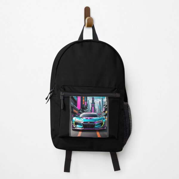 Item preview, Cyberpunk Racing Sports Car With City Skyline designed and sold by TheArtOfPat.