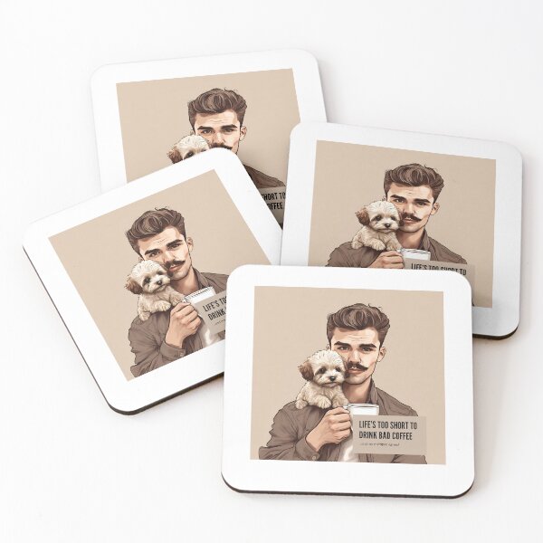 Item preview, Copy of Life's too short to drink bad coffee with my dog maltipoo lover owner mom dad vintage designed and sold by SoulfulT.