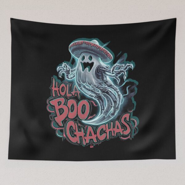 Item preview, FUNNY CINCO DE MAYO CYBER-GHOST HOLA BOO-CHACHAS - FUTURISTIC MEXICAN CYBORG   2 designed and sold by justyna-s28.