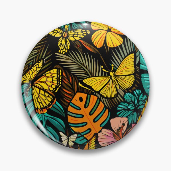 Item preview, Atractive Flowers and butterflies tropical pattern designed and sold by Rosa Elena Albornoz Mendez.