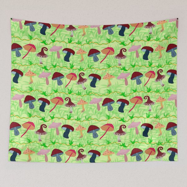 Item preview, Colorful mushrooms designed and sold by Nadiacreativity.