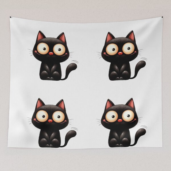 Item preview, Grumpy Funny and Purrfectly Mischievous Black Cat Balloon Bonanza! designed and sold by dcohea.