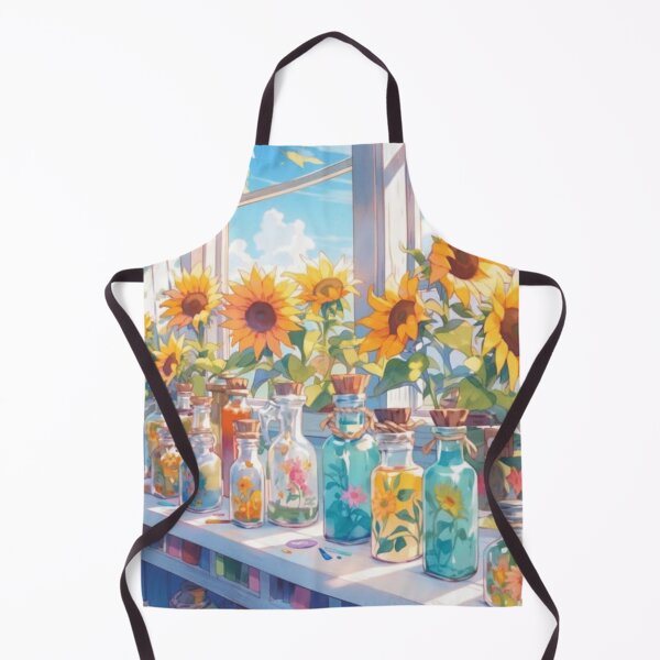Item preview, Sunflowers on the Window Sill in Water Colors designed and sold by WigOutlet.
