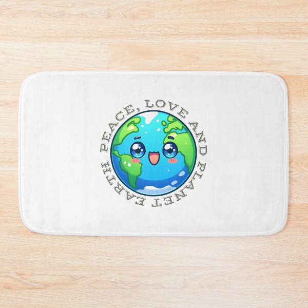 Item preview, Cute Chibi Earth Peace, Love, and Planet Earth Sticker T-shirt designed and sold by EWNDesigns.