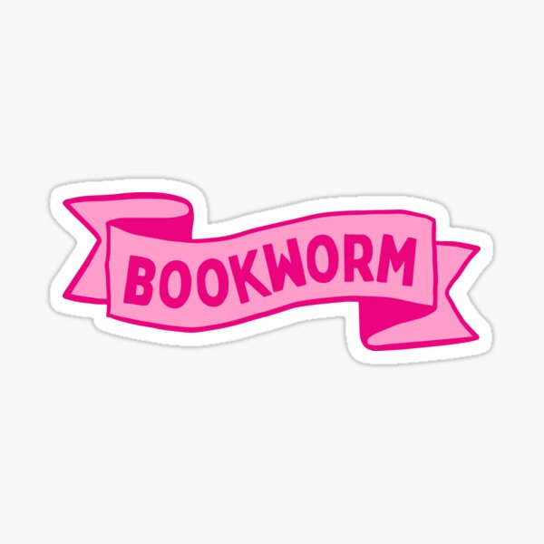 Artikel-Vorschau von bookworm ribbon banner pink, designt und verkauft von catdiasart.
