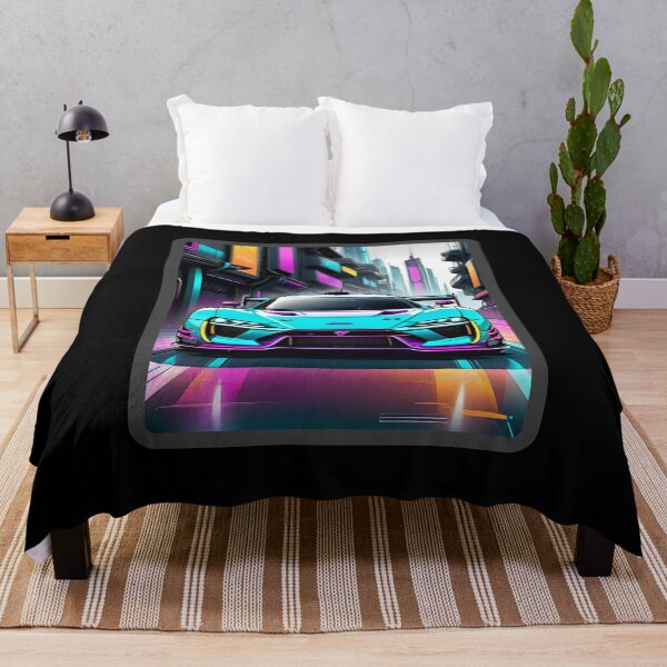 Item preview, Cyberpunk Racing Sports Car With City Skyline designed and sold by TheArtOfPat.