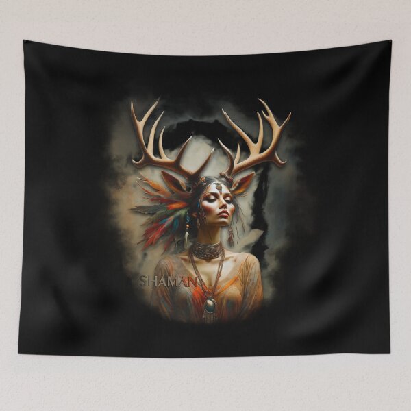Item preview, SHAMAN, Indian, shamanic, psychedelics, apache, mayan  designed and sold by CrisMor-Art.