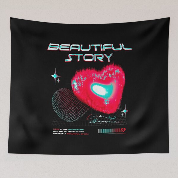 Item preview, Retro Love Pulse: Heart Y2K Style Art Print - A Throwback to Millennial Romance designed and sold by Snoobdesignbkk.