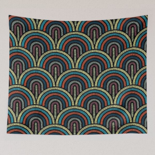 Item preview, Seamless geometrical vector pattern, satin stitch embroidery designed and sold by Familyshmot.