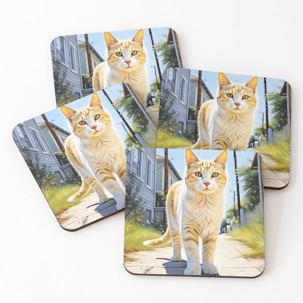 Item preview, Yellow white Cat designed and sold by PierreAlbijanic.
