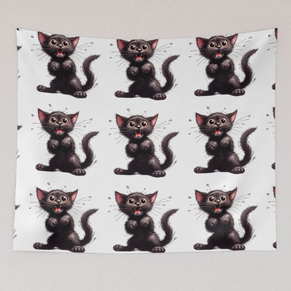 Item preview, Grumpy Funny and Purrfectly Mischievous Black Cat Balloon Bonanza! designed and sold by dcohea.