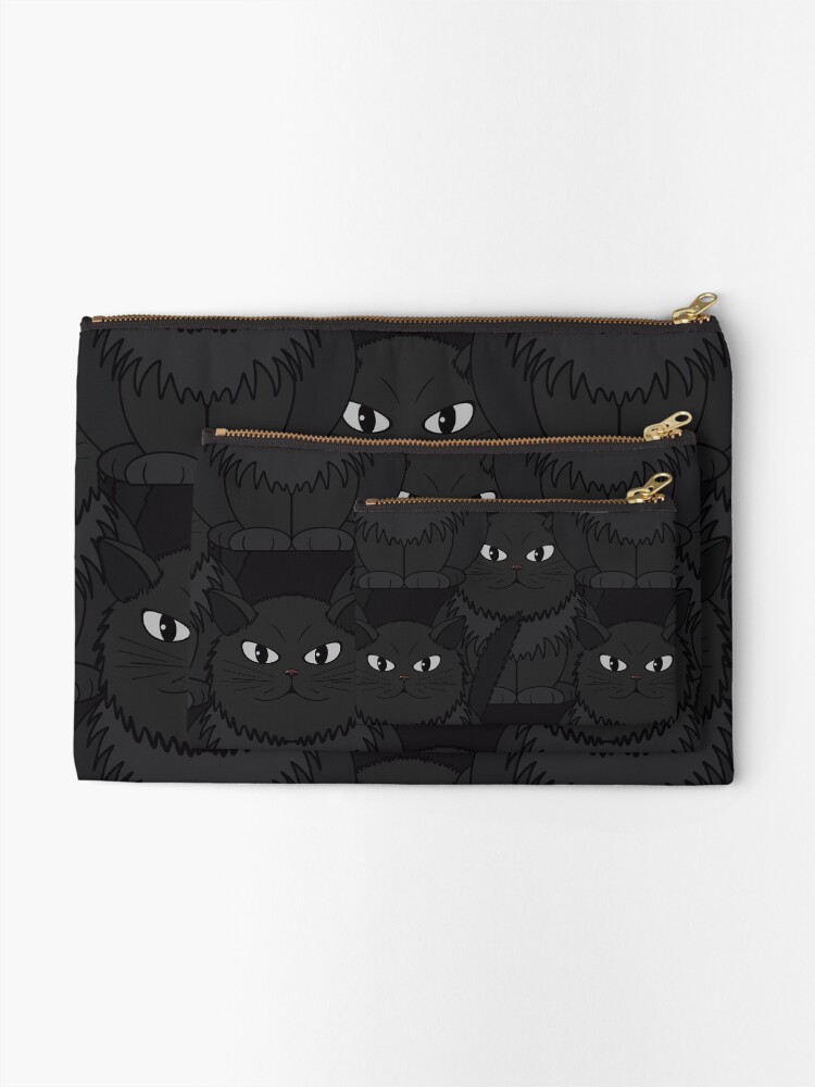 Thumbnail 2 of 4, Zipper Pouch, Pattern with Cat Tomeo designed and sold by Cherevan.