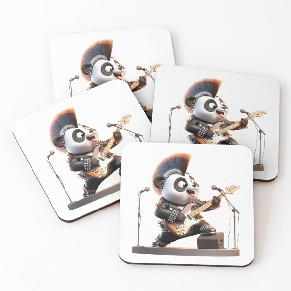 Item preview, Rockstar Panda: Punk Rock Riffs - Edgy Guitarist Panda Illustration designed and sold by vk09.