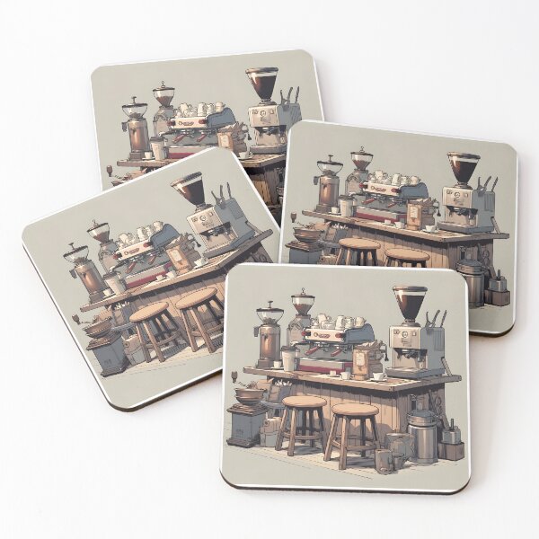 Item preview, Urban Brew - Anime Coffee Bar Art designed and sold by yaseenart.