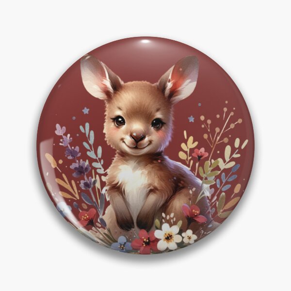 Item preview, Cute Kangaroo With Flowers designed and sold by NinniSilver.