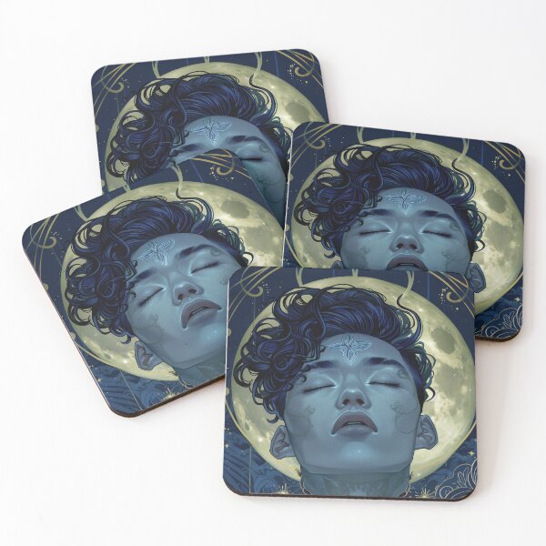 Item preview, Feeling the moon 2 - Art Deco Portrait designed and sold by Kynaios.