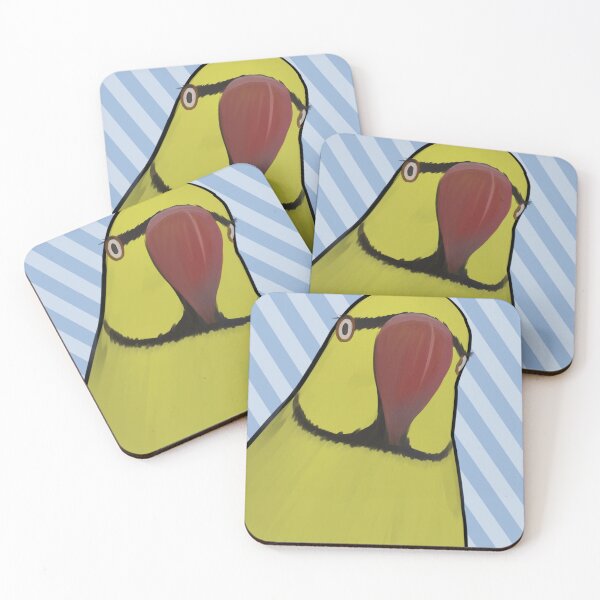 Item preview, Ringneck Parrot Peekaboo - yellow designed and sold by Chibis-Stickers.