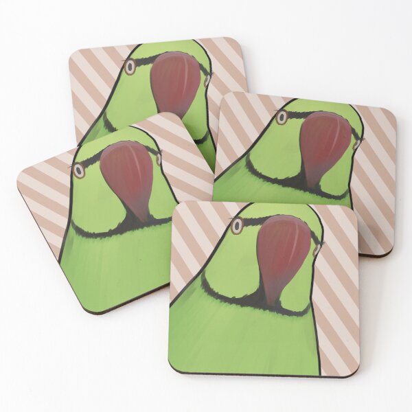 Item preview, Ringneck Parrot Peekaboo - green designed and sold by Chibis-Stickers.