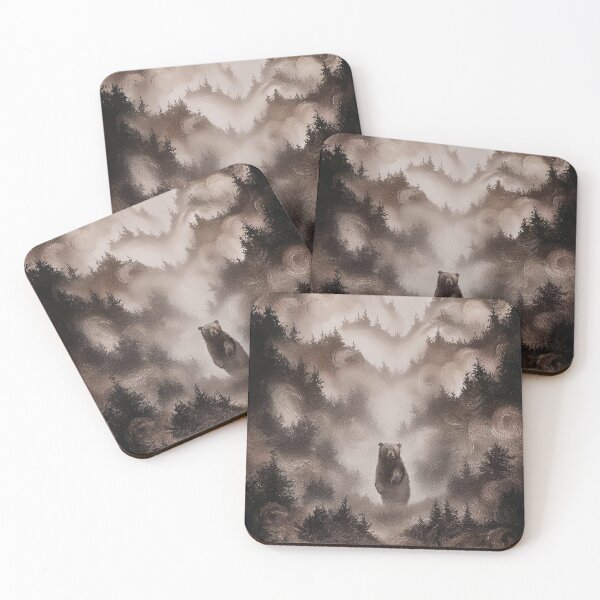 Item preview, Bear in Misty Forest designed and sold by Tajdi.