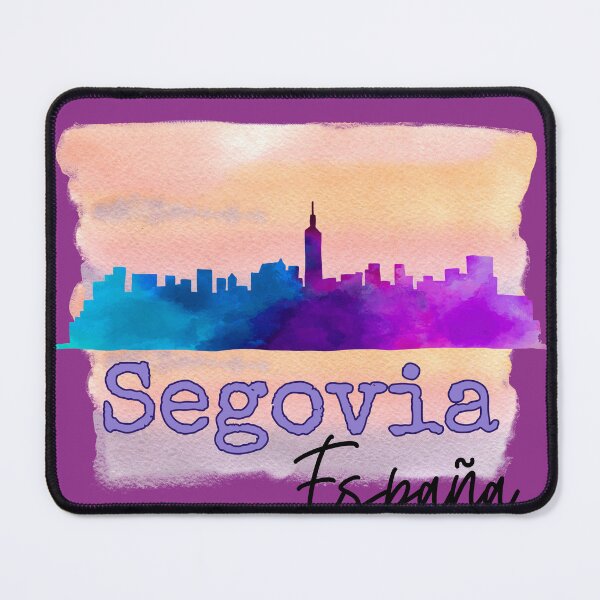 Item preview, Segovia Spain España City Skyline in Purple Watercolor  designed and sold by julyperson.