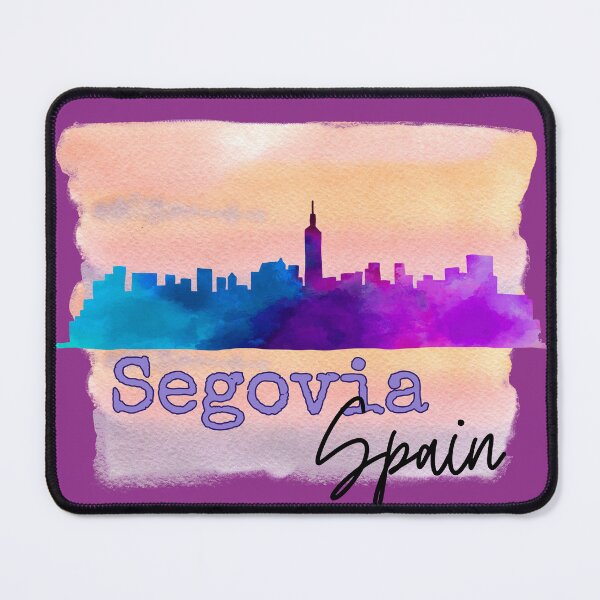 Item preview, Segovia Spain España City Skyline in Purple Watercolor  designed and sold by julyperson.
