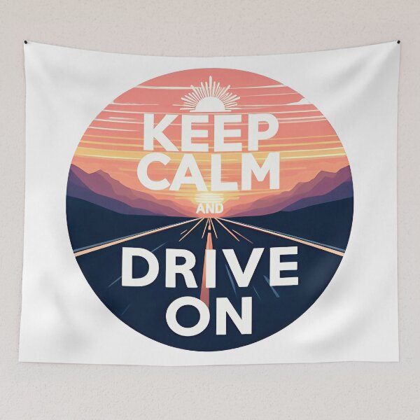 Item preview, Keep Calm Drive On Bumper sticker design designed and sold by SideKickCreates.