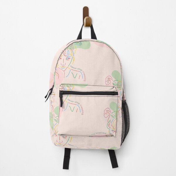 Item preview, Stay inspired never stop creating | Pastel Pink Background designed and sold by RM-Journey.