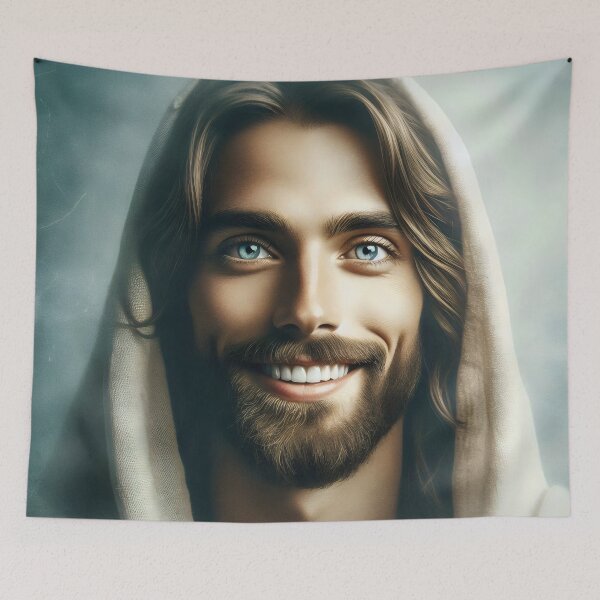 Item preview, Jesus Smiling , Jesus Christ , Jesus Face, Lord Christ, Christian designed and sold by stylishdzign.