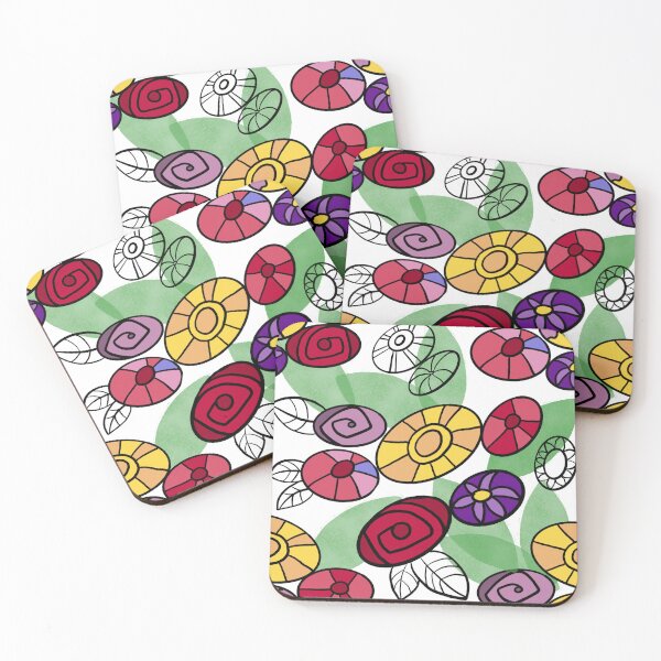 Item preview, Retro flowers repeat designed and sold by MinnietheCat.