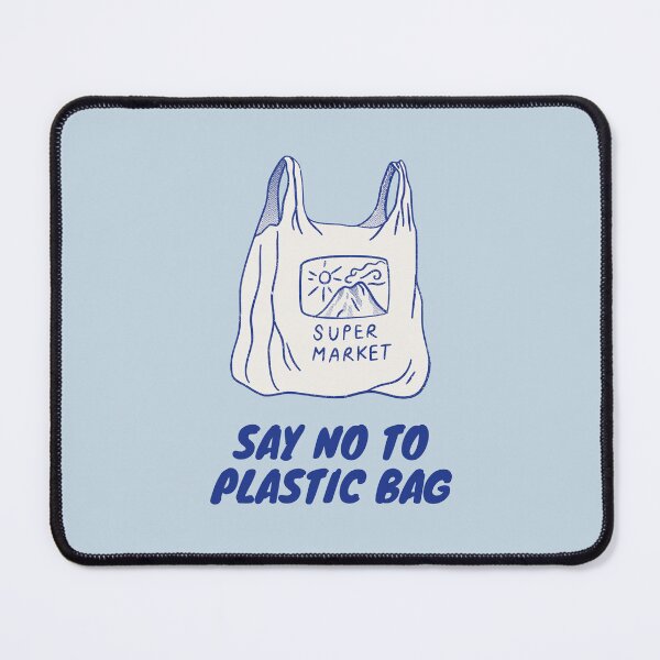 Item preview, SAY NO TO PLASTIC BAG | Pastel Blue Background designed and sold by RM-Journey.