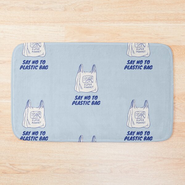 Item preview, SAY NO TO PLASTIC BAG | Pastel Blue Background designed and sold by RM-Journey.