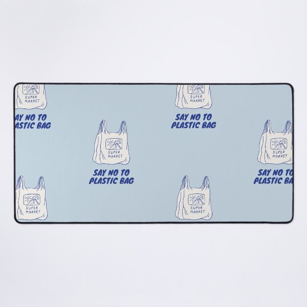 Item preview, SAY NO TO PLASTIC BAG | Pastel Blue Background designed and sold by RM-Journey.