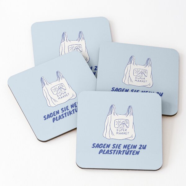 Item preview, SAG NEIN ZU PLASTIKTÜTE  | Pastel Blue Background designed and sold by RM-Journey.