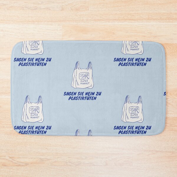 Item preview, SAG NEIN ZU PLASTIKTÜTE  | Pastel Blue Background designed and sold by RM-Journey.